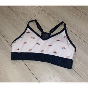 Pink Victorias Secret Ultimate Lightly Lined Sports Bra Rainbows Womens S Small